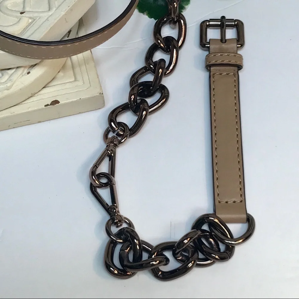 Michael Kors Chain and Leather Belt